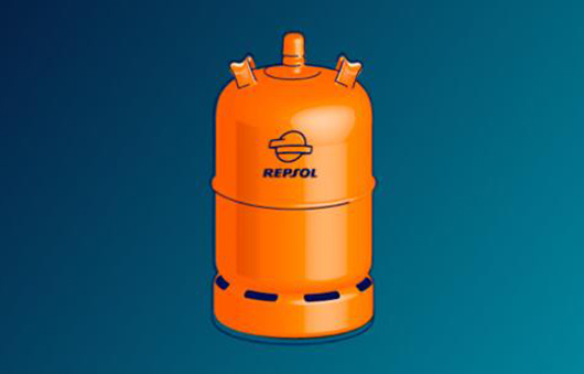 Bombona de butano 12 kg - Ligera - Repsol Homegy